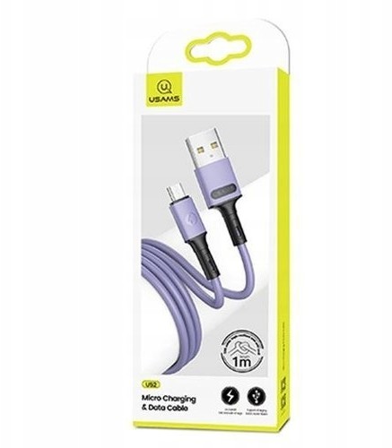 USAMS Kabel Microusb Fast Charge 1M Fioletowy