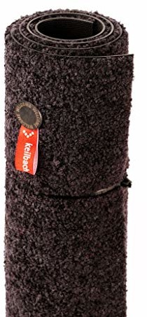Keilbach Designprodukte 44210, wycieraczka bravissimo.Black, z elementem ze stali nierdzewnej, można prać w pralce, 87 x 57 cm, czarna, jeden rozmiar