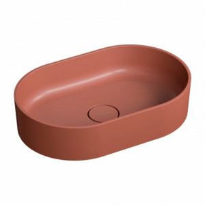 Omnires OVOUN TE OVO M+ Umywalka nablatowa 55 x 36 cm TERRACOTTA