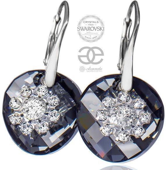 Swarovski KOLCZYKI NIGHT TWIST FLOW SREBRO OKAZJA