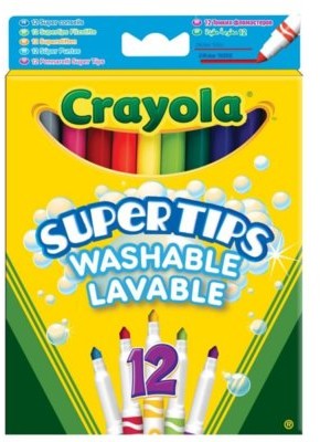 Crayola FLAMASTRY SUPER TIPS 12 KOLORÓW