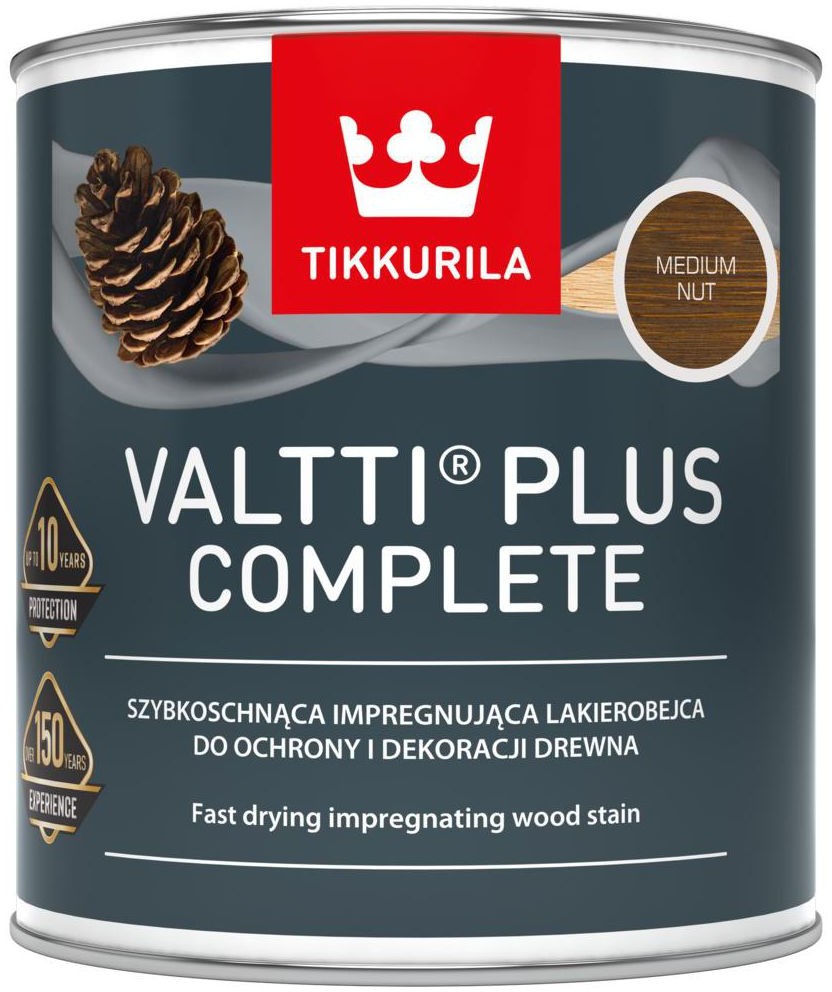 Tikkurila Lazura do drewna 0.75 l Medium Nut (Średni orzech)