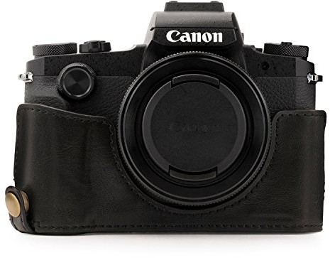 MegaGear megagear Canon PowerShot G1 X Mark III EVER Ready skórzana zestaw akcesoriów do każdej torby z dostępem do pasek do noszenia i bateria jednorazowa MG1387