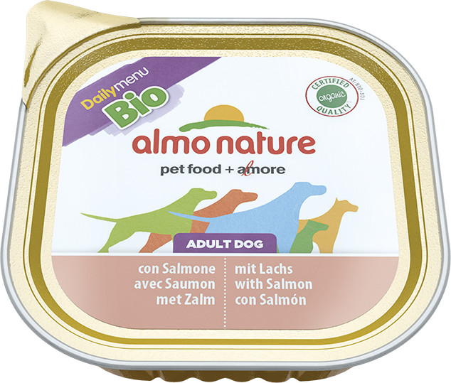 Almo Nature Daily Menu BIO Dog Łosoś szalka 9x300g