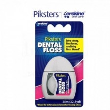 Erskine Oral Care Piksters Dental Floss - Supermocna nić dentystyczna, woskowana, 30 m, blister Nic000005