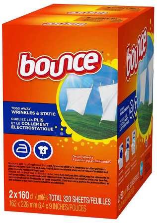 Chusteczki do suszarki -160szt.- Bounce z Usa