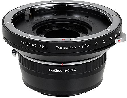 Fotodiox Pro Lens Mount Adapters, Contax 645 (C645) Mount Lenses to to E-Mount Mirrorless camera adapter for Alpha E-Mount Camera bodies (APS-C i Full Frame wyszukiwania AS aparatu NEX-5 i N C645-EOS-