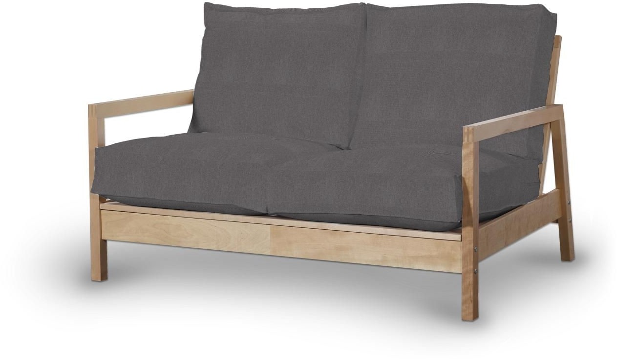 Dekoria Pokrowiec na sofę Lillberg 2-osobową nierozkładaną grafitowy Sofa Lillberg 2-osobowa Etna 627-705-35