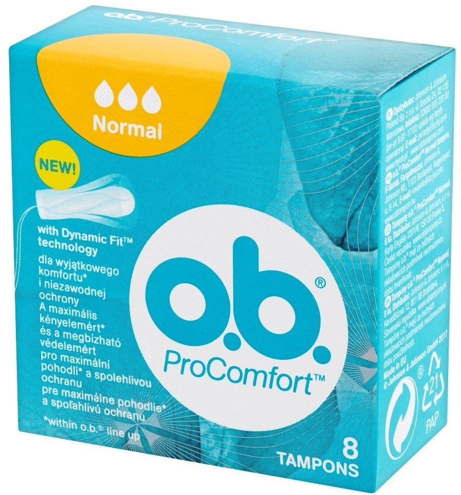 O.B JOHNSON ProComfort Ultimate Normal komfortowe tampony 1op.-8szt 106432