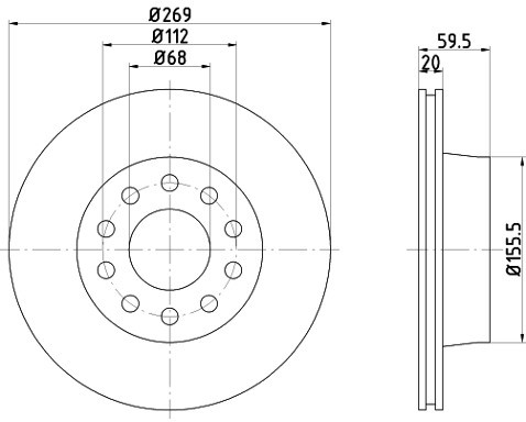 HELLA PAGID Tarcza hamulcowa PAGID 8DD355103-851