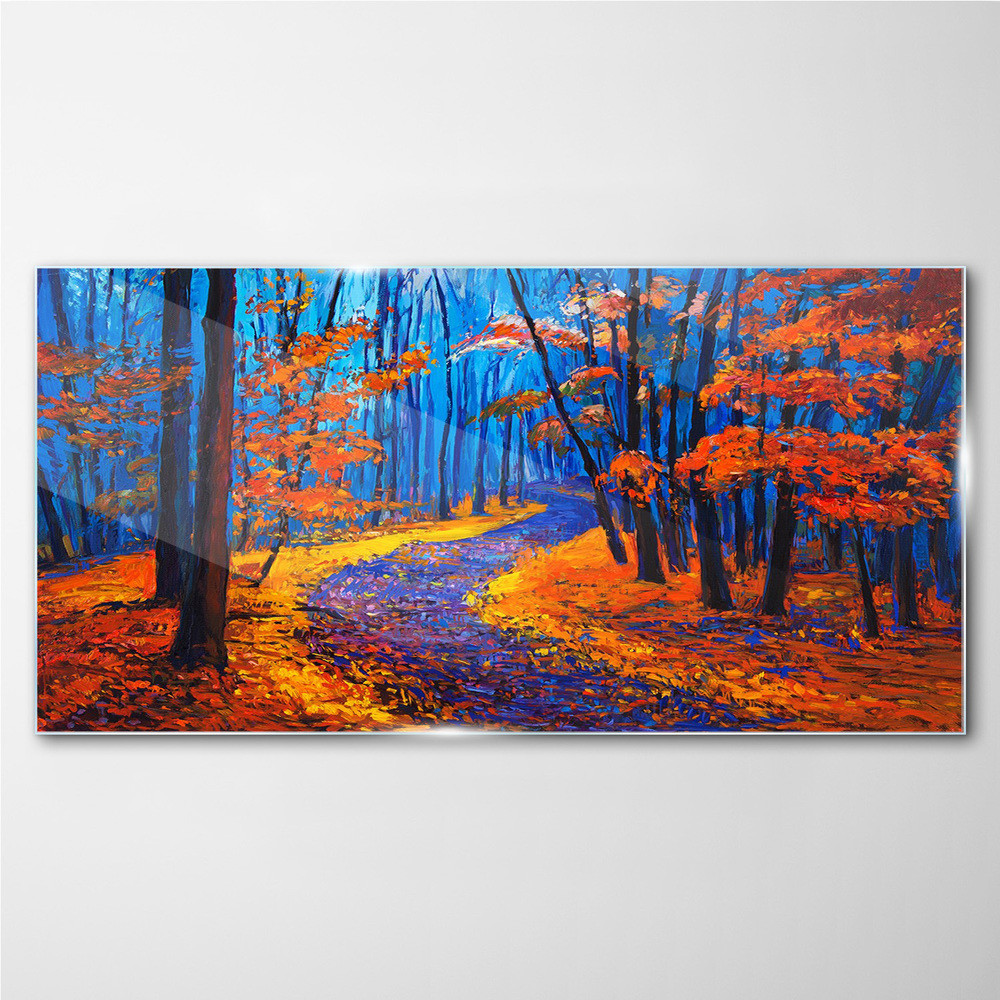 PL Coloray Obraz Szklany las jesień liście 120x60cm