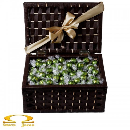 Lindt Smacza Jama Kuferek pralinek Lindor Pistachio 1kg KOSZ143