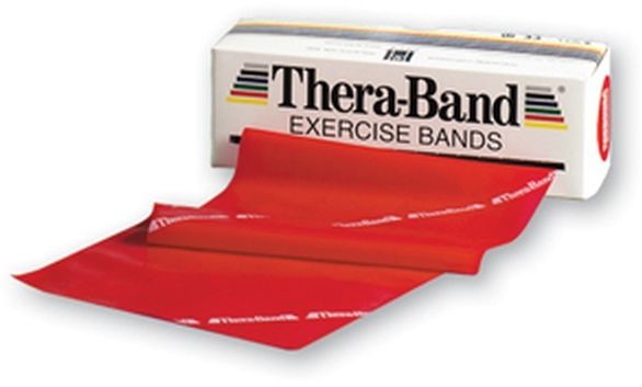 Thera-Band Średnia taśma rehabilitacyjna Thera Band o zwiększonej wytrzymałości (TB-czerwona) 0001503