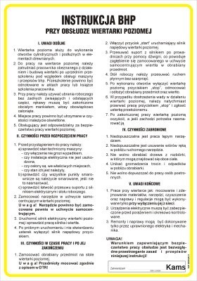 IAC18 Instrukcja BHP przy obsłudze wiertarki poziomej