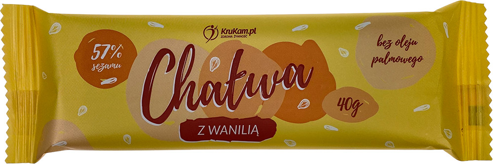 KruKam Baton Chałwowy waniliowy 40g