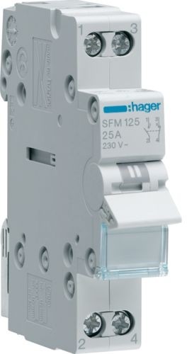 Hager Modułowy przełącznik instalacyjny SFM125 25A 1P SFM125