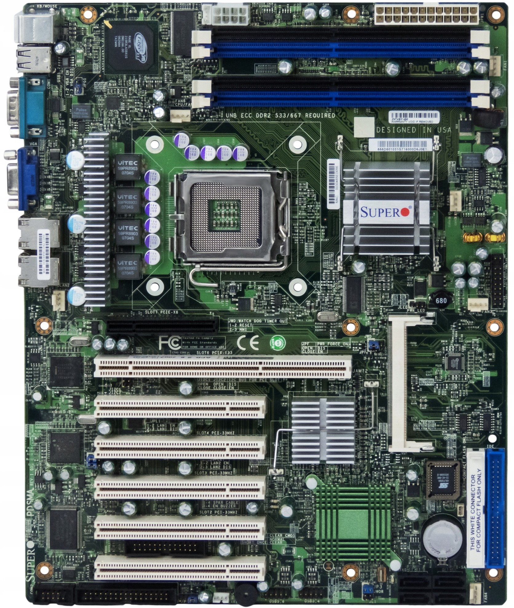 Supermicro Pdsma LGA775 DDR2 PCIe Pci-x