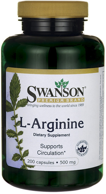 SWANSON L-Arginina 500mg 200kaps