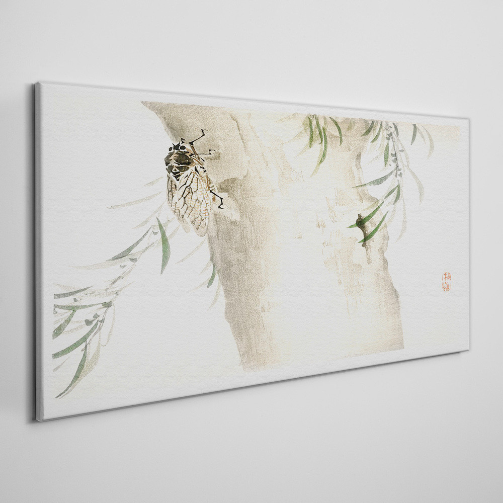 PL Coloray Obraz na Płótnie Drzewo Gałęzie Liście Owad 140x70cm