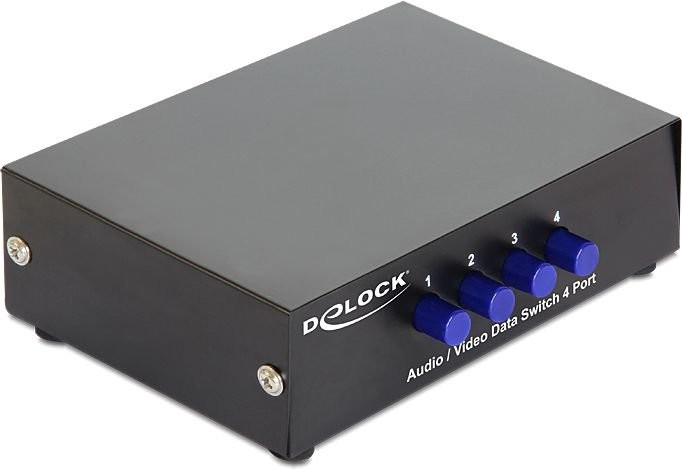 Delock Przełącznik A/V Switch 4 Eingnge - 1 Ausgang bidirektional - 87637