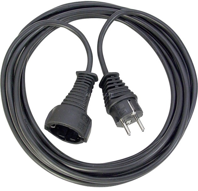 Brennenstuhl 1165440 kabel zasilające Czarny 5 m, Przedłużacz