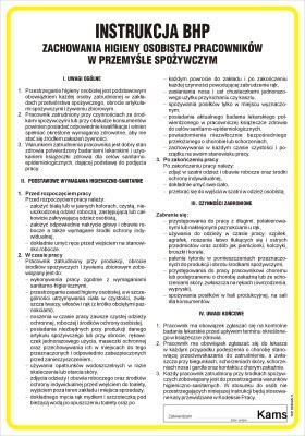 IAG20 Instrukcja BHP zachowania higieny osobistej pracowników w przemyśle spożyw