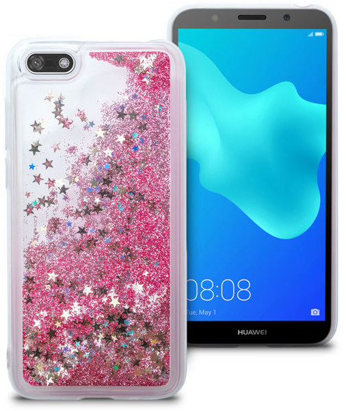 Huawei Etui liquid glitter Y5 Y5 Prime 2018 brokat różowy 414