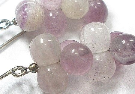 Arande FLUORYT NATURALNY PIĘKNE KOLCZYKI SREBRO