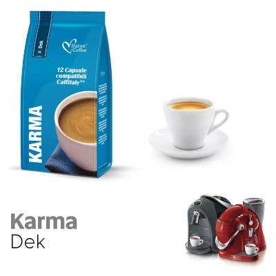 Italian Coffee Karma Dek (kawa bezkofeinowa) kapsułki do Tchibo Cafissimo - 12 kapsułek