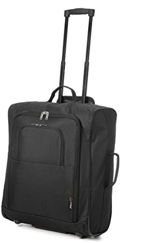 5 Cities Easy Jet i British Airways 56 x 45 x 25 cm kabina Maximum bagaż podręczny Approved Trolley torba na notebooka, Huge 60L pojemność TB024-564525 BLACK
