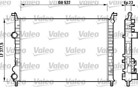 VALEO Chłodnica, układ chłodzenia silnika 732948
