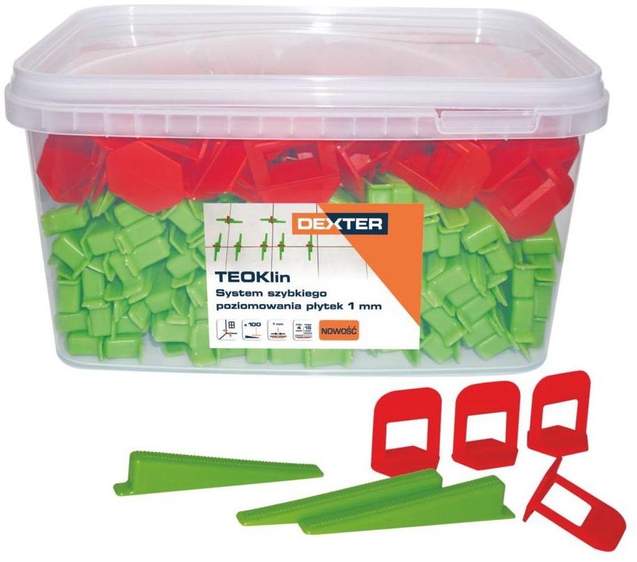 toya TEOKLIN poziomujący 100 SZT 1 MM TEOKLIN