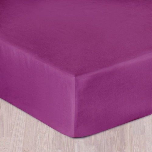 Darymex Prześcieradło z satyny bawełnianej z gumką jasny fiolet 200x220 dx-220-psg-018