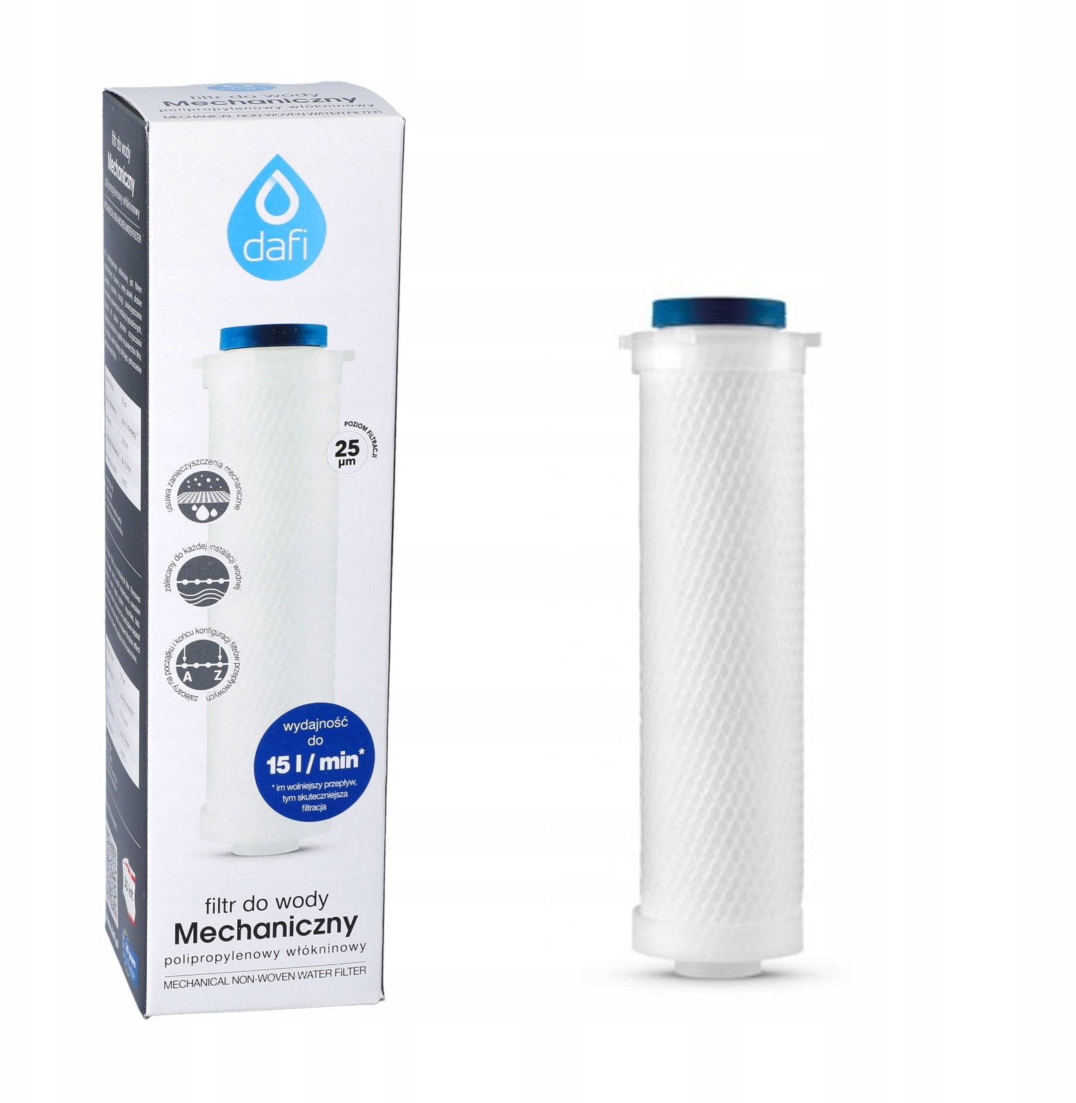 DAFI Filtr Przepływowy Wody Wkład Polipropylenowy