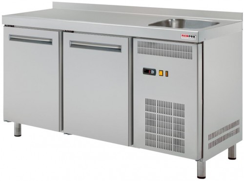 RedFox STÓŁ CHŁODNICZY 2-DRZWIOWY 290L+ZLEW RT - 2DS