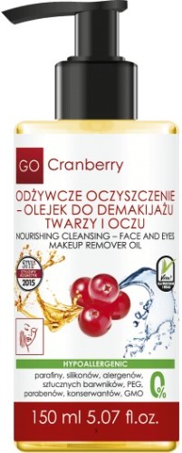 Odżywcze Oczyszczenie - Olejek do demakijażu twarzy i oczu GoCranberry, 150 ml, Nova Kosmetyki 9FC4-61246