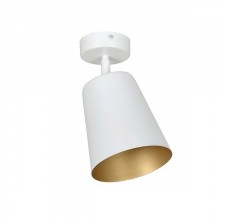 Emibig Prism lampa sufitowa (spot) 1-punktowa biała/złota 407/1 407/1