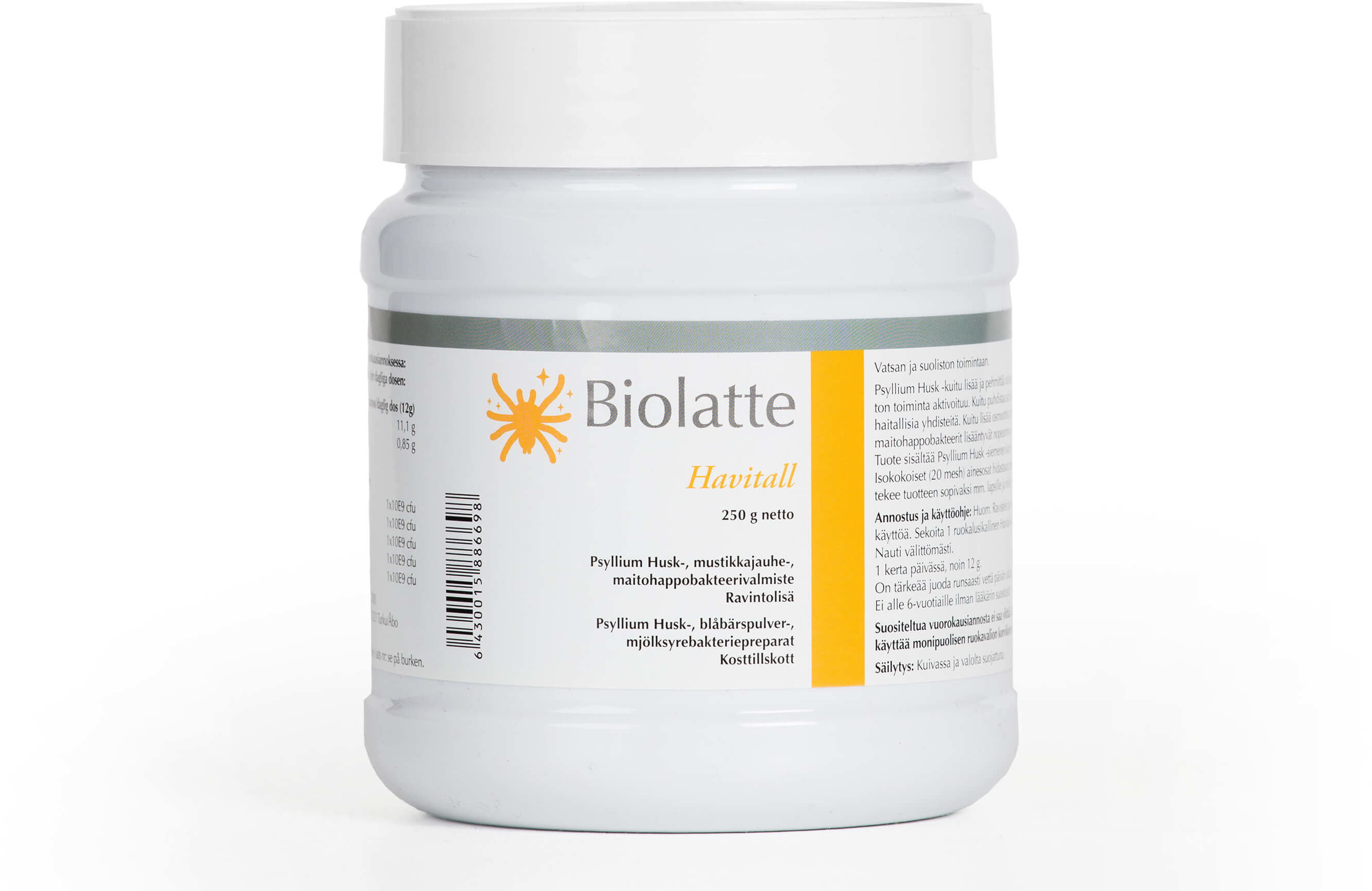 BIOLATTE Havitall (Błonnik, Bakterie mlekowe) 250g
