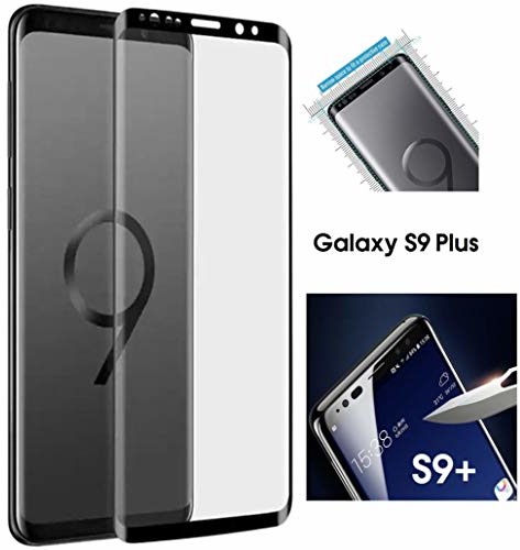 Samsung iPOMCASE Film Vitre Verre Trempé 3D Total Ecran pour Galaxy S9 VT-3D S9 PLUS Noir-