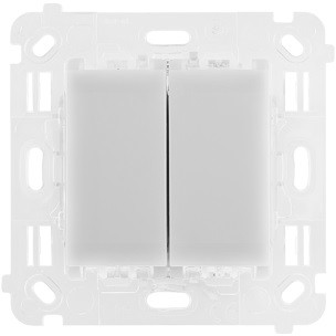 Simon SA SIMON54 Touch Łącznik/Przycisk podwójny uniwersalny, 230V, 2x6A ST2M