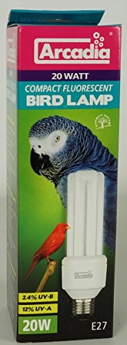 Arcadia fbc20 X, odporny na działanie promieni UV lampa do exoten Bird lamp, Compact 20 W, E27 (acradia compact bird lamp)
