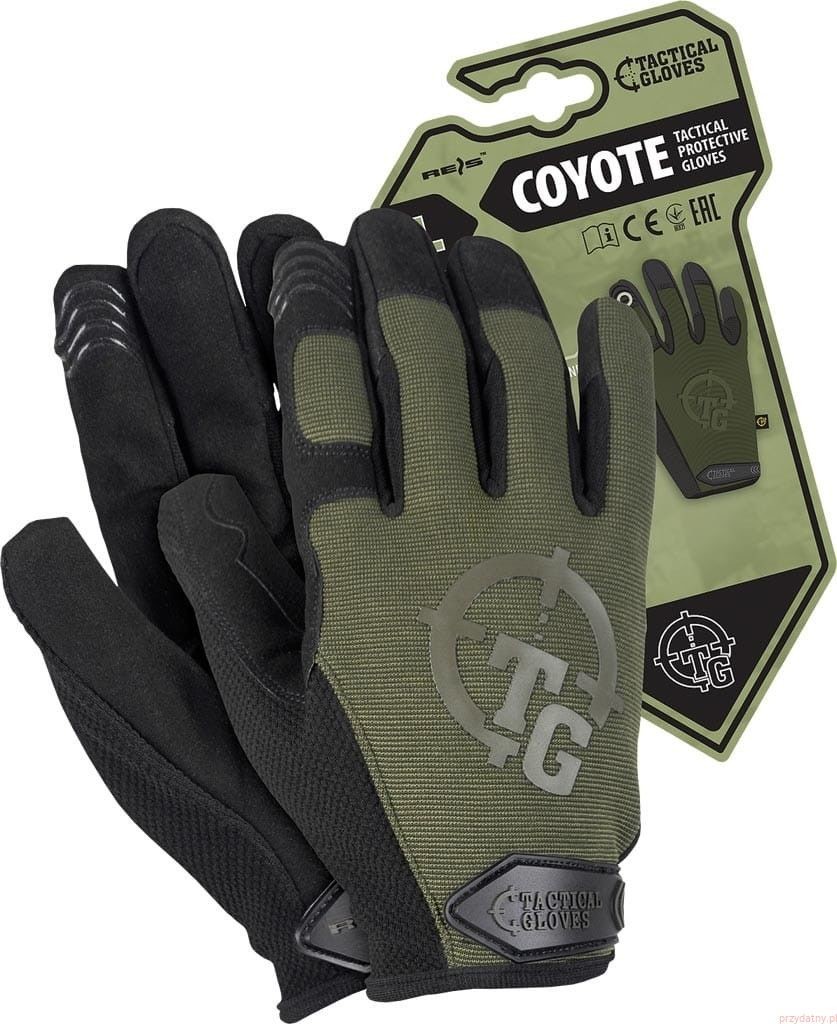 Reis Rękawice ochronne taktyczne zielone COYOTE rozm.L RAWRTCCOYOTEZL
