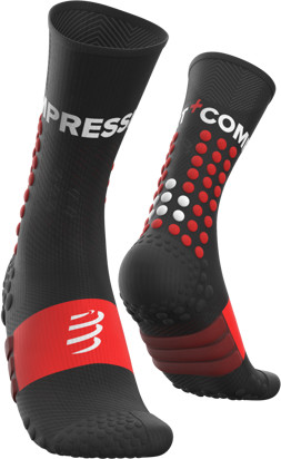 Compressport skarpety biegowe ULTRA TRAIL SOCKS czarno-czerwone