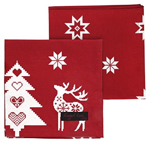 Ragged Rose ragged Rose Natalie Xmas serwetki, czerwony, 4 sztuki NP-NAT08-CPF0XN