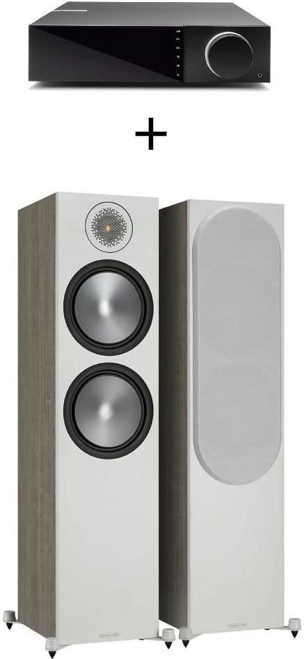 PROMO Zestaw kolumn Monitor Audio Bronze 500 + wzmacniacz strumieniowy Cambridge EVO 75 Kolor: Szary