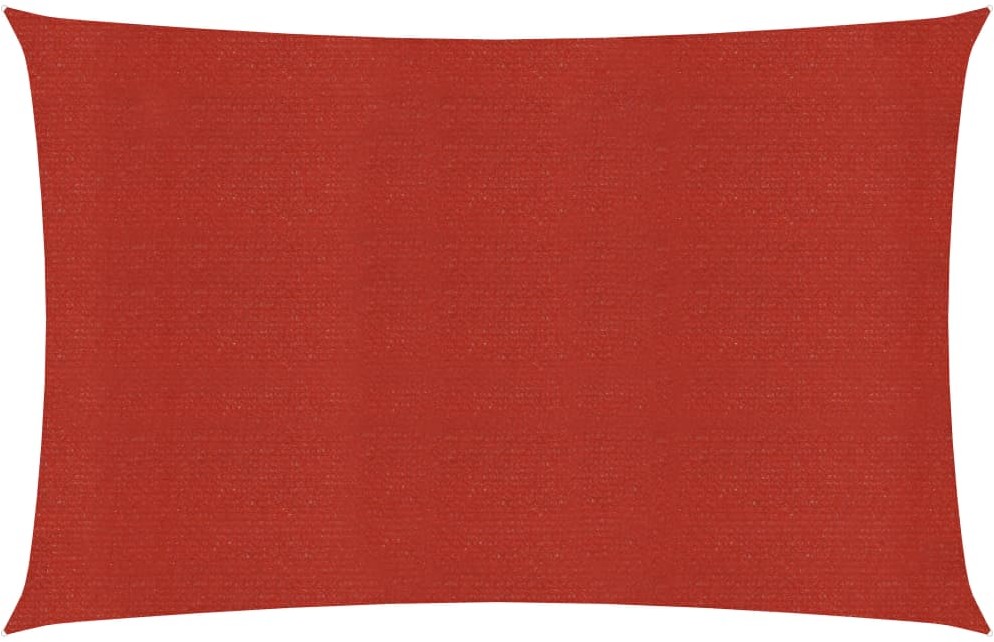 vidaXL Żagiel przeciwsłoneczny, 160 g/m, czerwony, 3x4,5 m, HDPE vidaXL