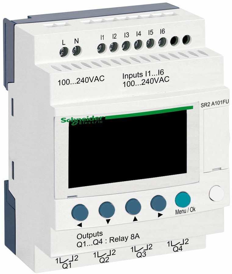 Schneider Electric Przekaźnik-programowalny-Zelio-Logic-6-wejść-4-wyjścia-120V-AC-SR2A101FU SR2A101FU