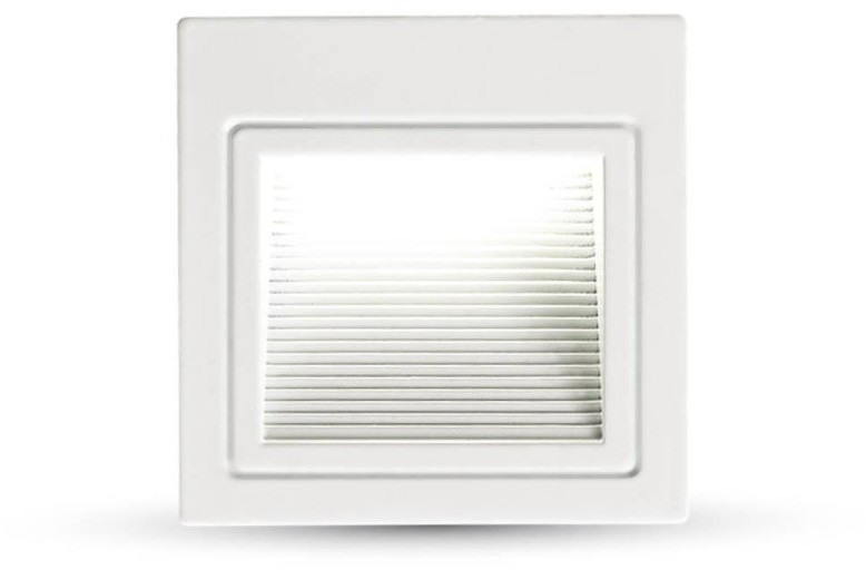 v-tac Oprawa schodowa LED V-TAC 3W LED Kwadrat Biała 230V VT-1143 4000K 100lm