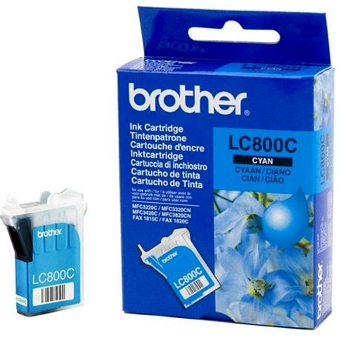 Brother Wyprzedaż Oryginał Tusz Brother LC-800C do Brother Fax-1815C Fax-1820C MFC3220C MFC3320C MFC3320CN MFC3420C MFC3820CN | 400 str | cyan pudełko zastępcze oryginalny airbag/folia