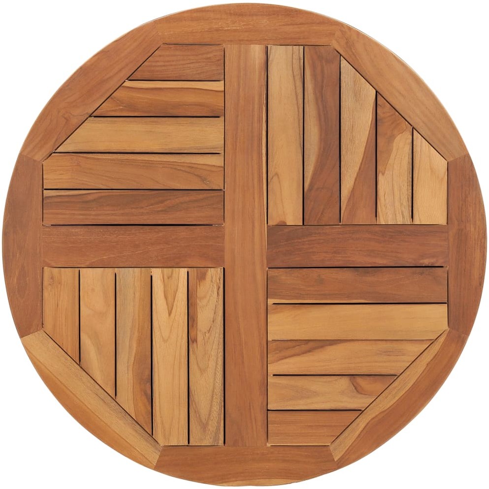 vidaXL Blat stołu, lite drewno tekowe, okrągły, 2,5 cm, 70 cm vidaXL